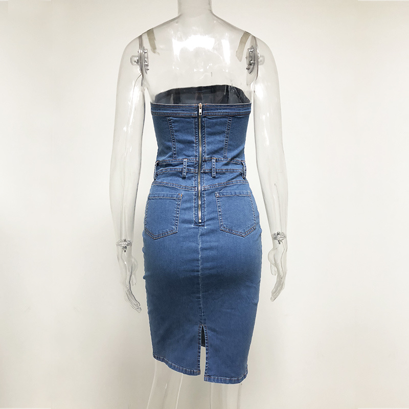 OEM/ODM Bodycon Ladies/Women/Woman Fashion Denim Jeans Dress