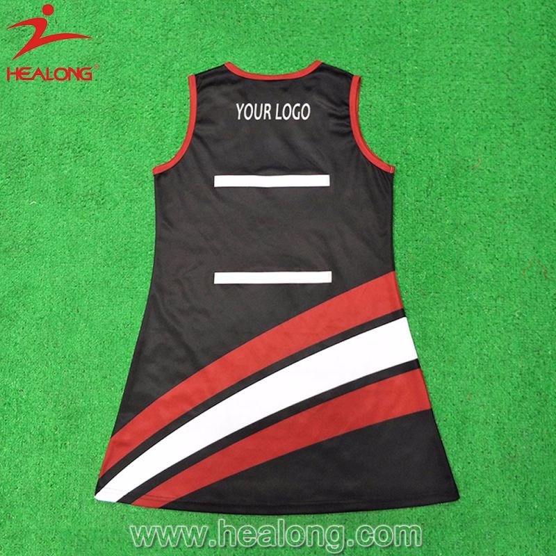 China Hot Sale Sport Wear Custom Sublimation Netball Dress Jersey