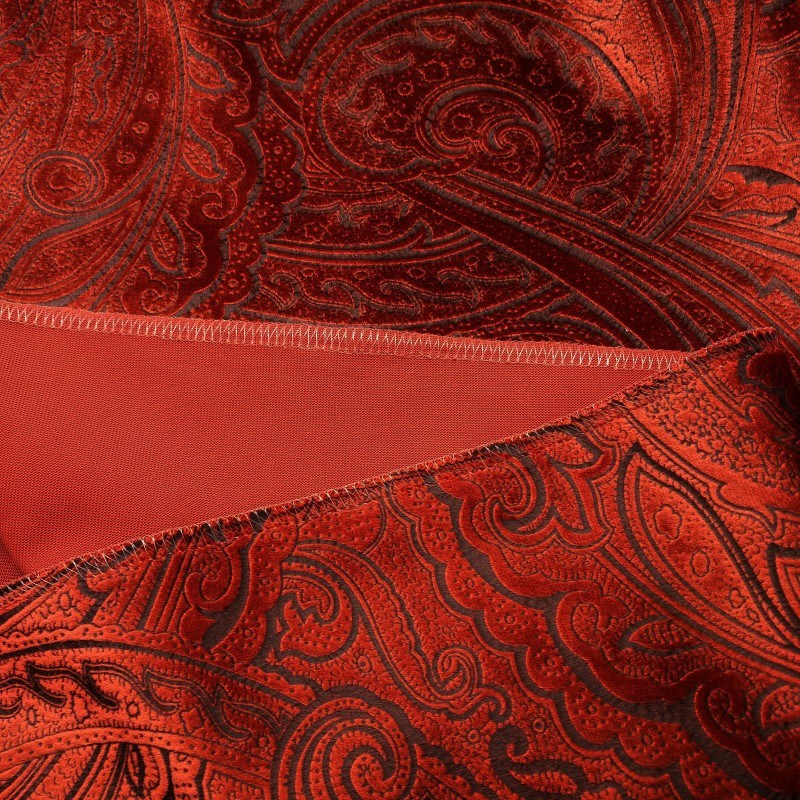 Printed Velvet Home Textile Curtain Sofa Upholstery Fabric