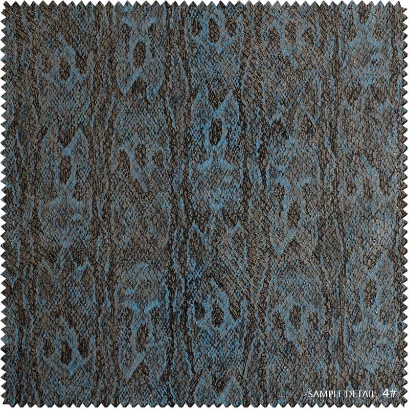 Snake Pattern Faux Upholstery Cloth Fabric Artificial Synthetic Leather