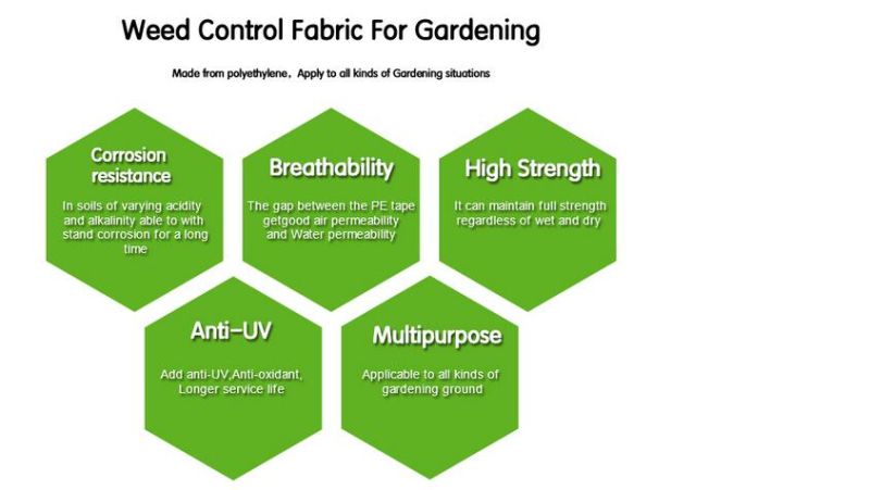 Eco-Friendly Anti UV Black 100% PP Nonwoven Weed Control Fabric