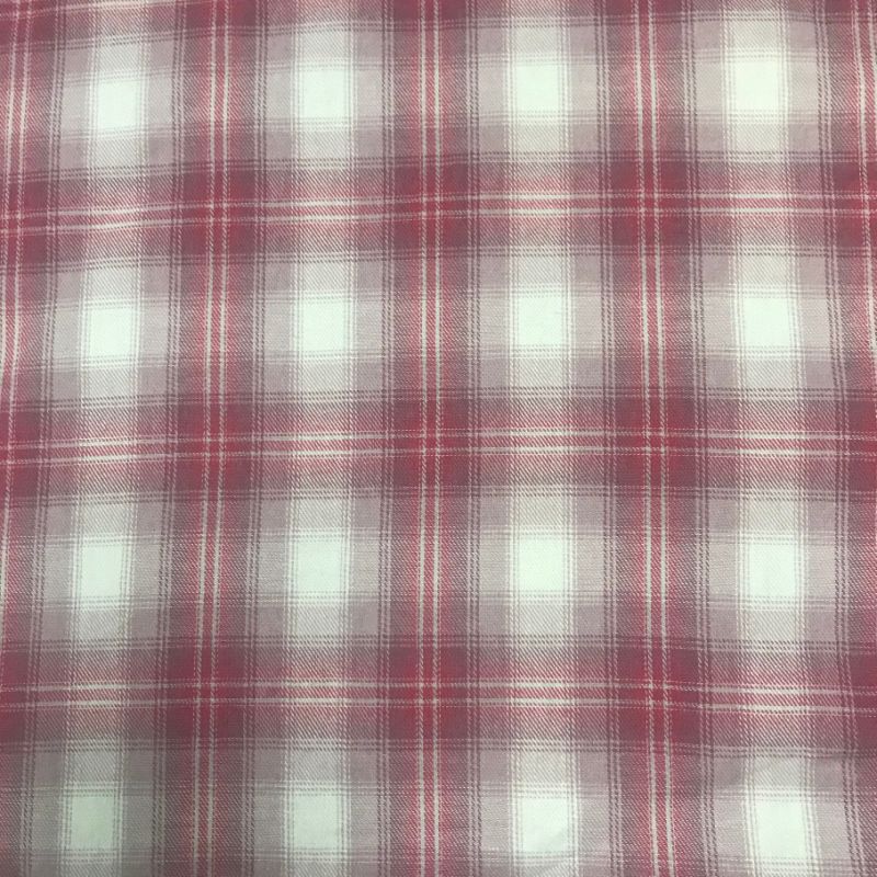 Yarn Dyed Red Check Cotton Fabric Garment Fabric
