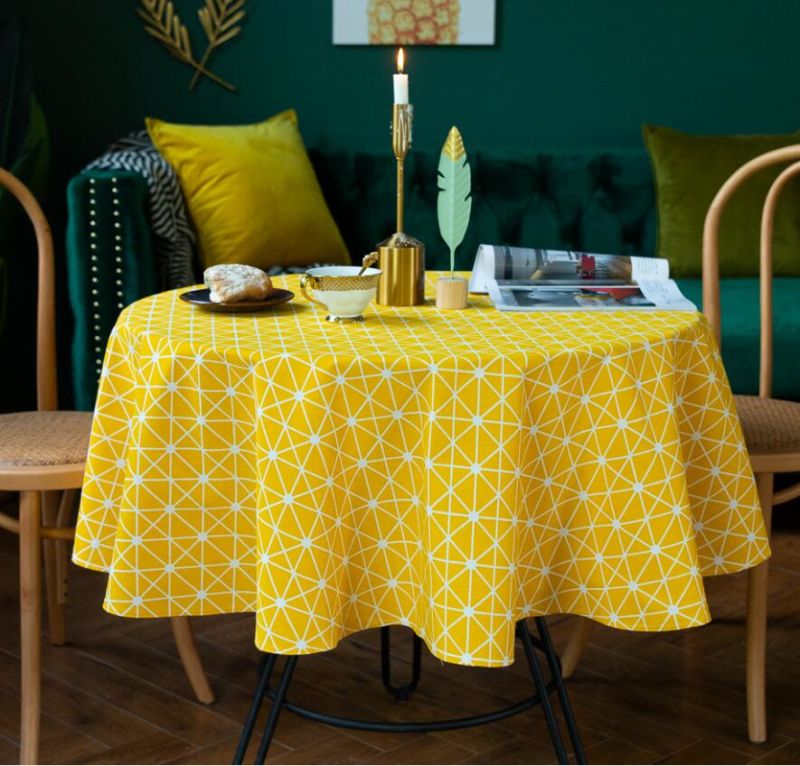 Nordic Ins Style Restaurant Round Cotton Linen Tablecloth