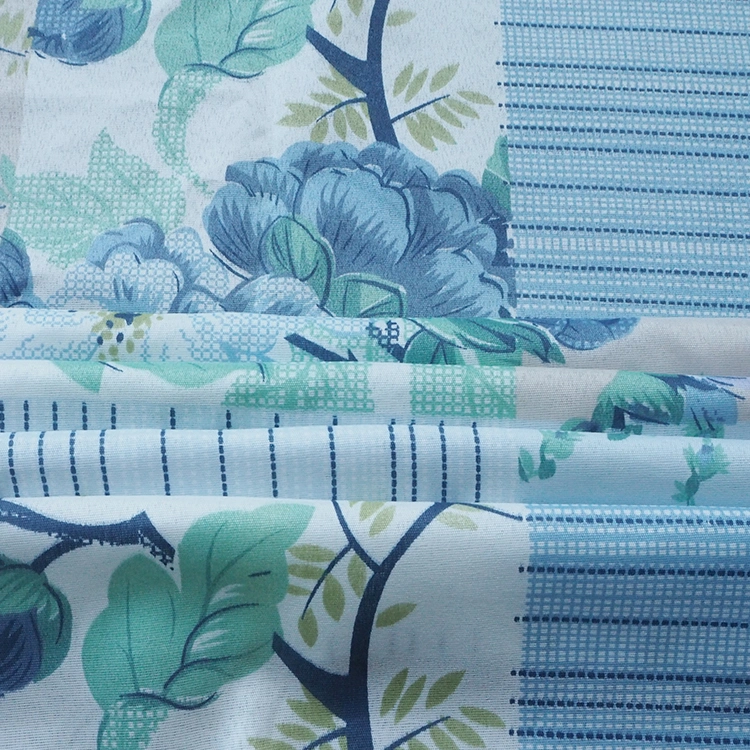 Wholesale Floral Pigment Printed Fabric Luxury Printed Fabric Print Textile Fabric