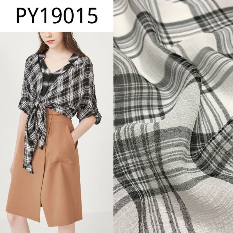 Py19015 Cationic Polyester Fabric Chiffon for Dress
