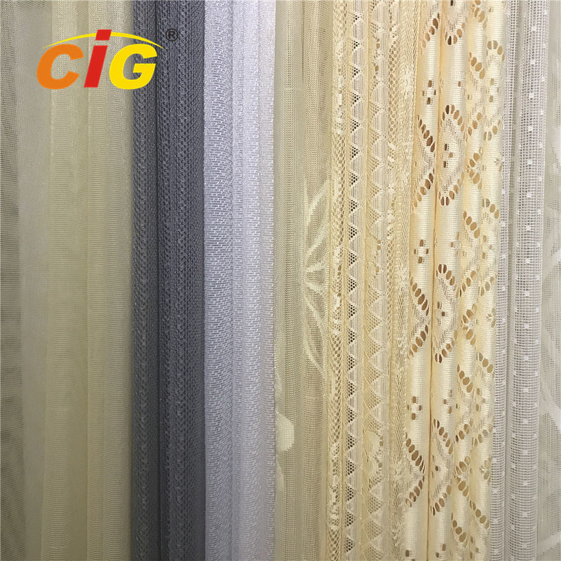 100 Polyester Lace Curtain Fabric, Lace Table Cloth Upholstery Fabric 50-200GSM Weight