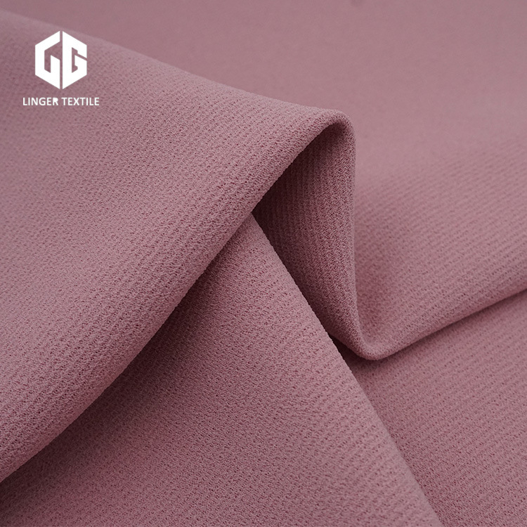 Twill Knitted Fabric Polyester Crepe Twill Fabrics with Spandex