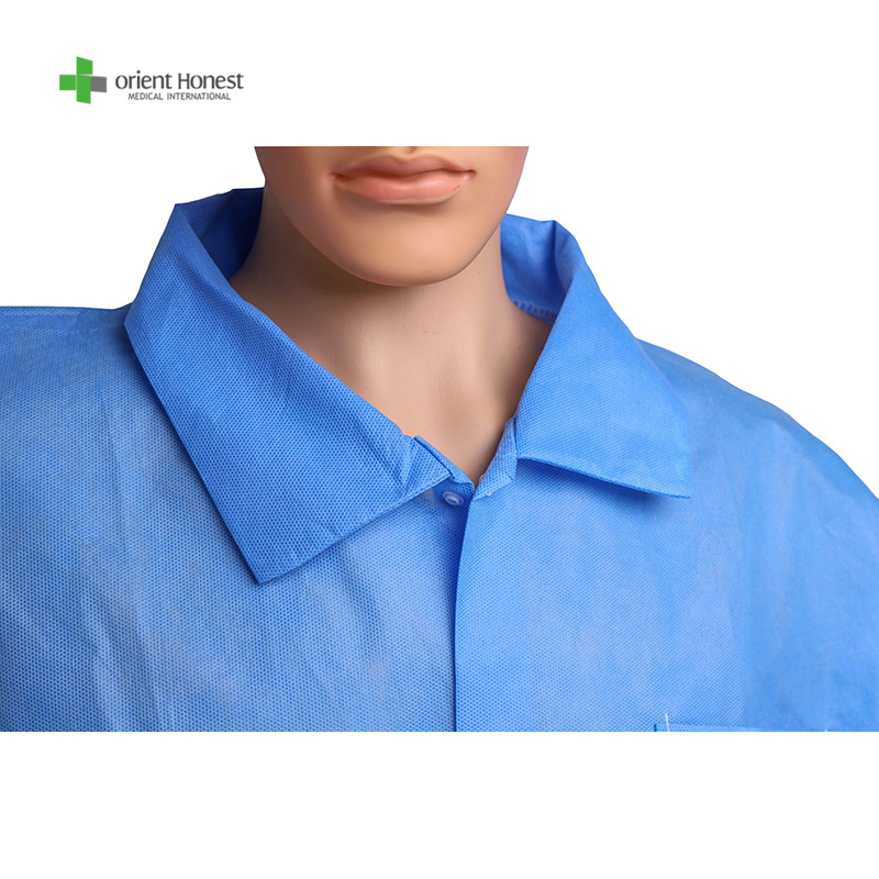 Disposable Protective Non-Woven Fabric Lab Coat PP Laboratory Coat