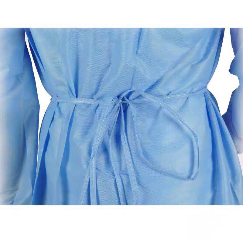 Medical Waterproof Plastic SMS Non-Woven Fabric Disposable Protective Isolation Surgical Gown