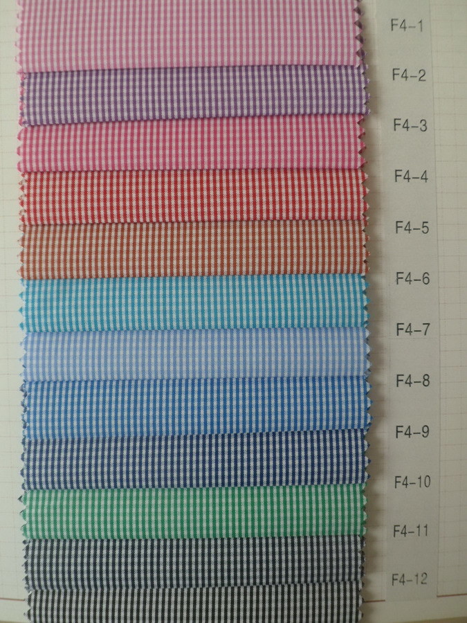 1 mm Checks Twill 60 Cotton 40 Polyester Fabric