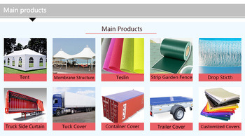 UV Resistant Colorful Printing Stripe Pattern 300*500d 480GSM PVC Coated Fabric Awning Tarp