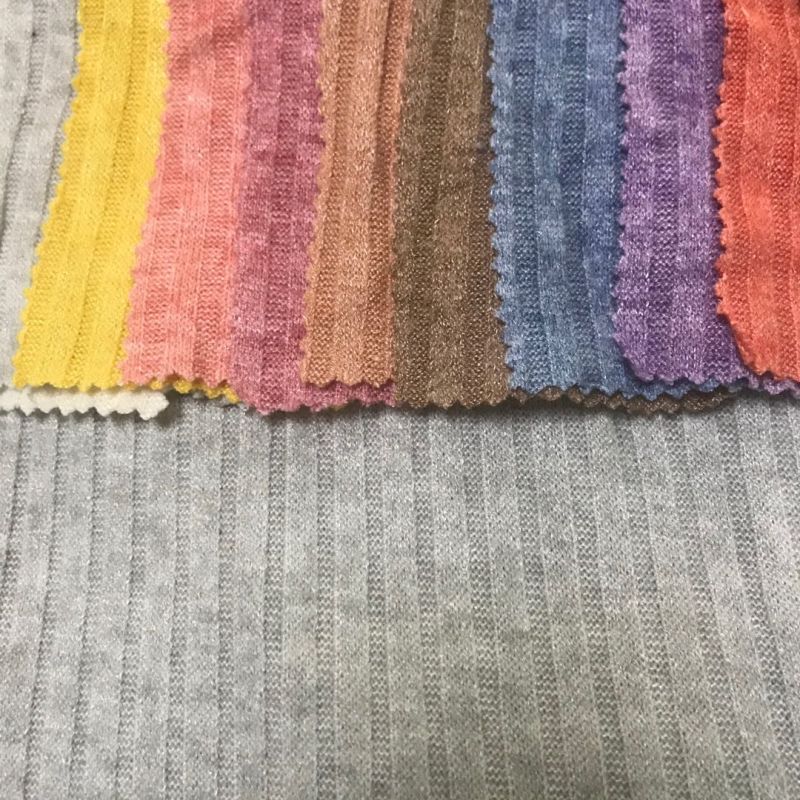 Sweater Fabric Angora Rib Melange
