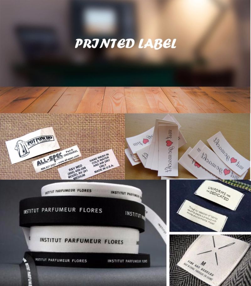 Custom Logo Center Fold Cotton Printed Labels
