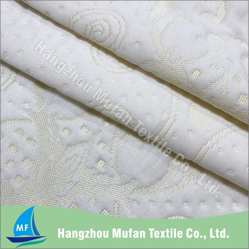 Knitted Jacquard Polyester Viscose Fabric Wholesale Polyester / Bamboo Fiber Fabric