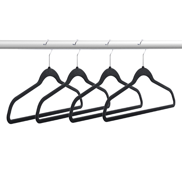Non Slip ABS Plastic Velvet Flocked Suit Hanger (VH001-2)