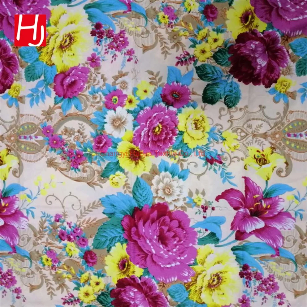 Bed Sheet Fabric Disperse Printed Fabric Flower Design African Printed Fabric for Bedsheets
