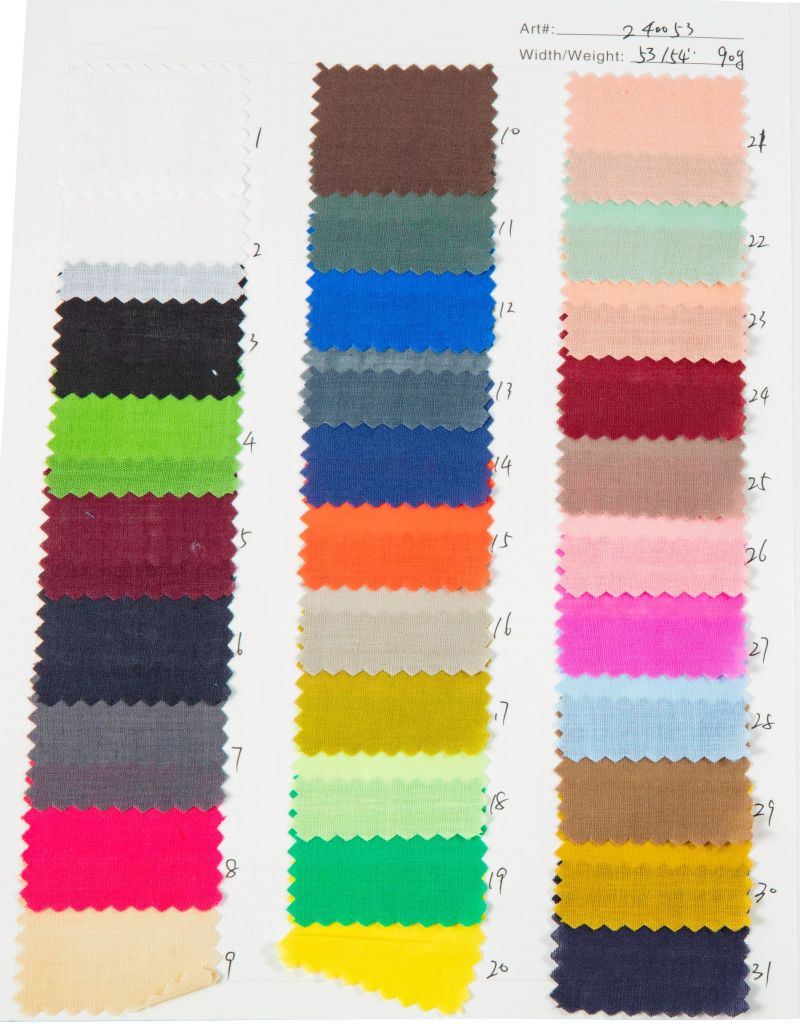 Stock 100 Ramie Poplin Dyed Fabric for Garment Fabric