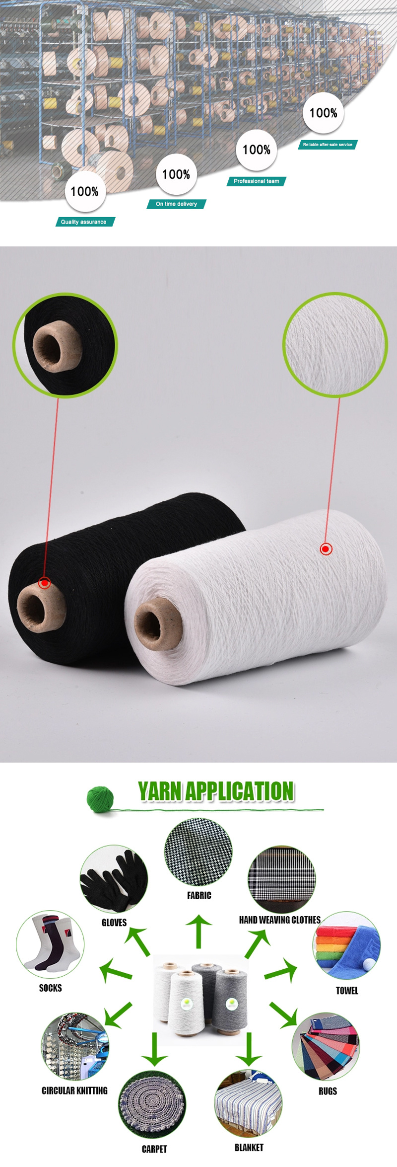 Soft Sewing Using Thread Fabric Polyester Yarn Recycled Polyester Yarn