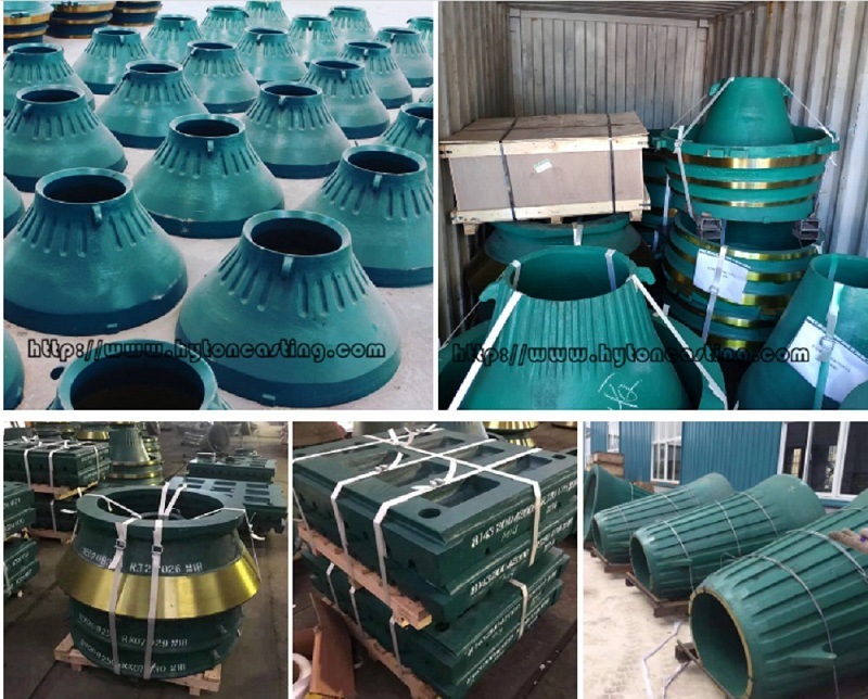 High Manganese Casting Wear Parts Mantle Bowl Liner Head Liner Suit Trio Tp350 Cone Crusher