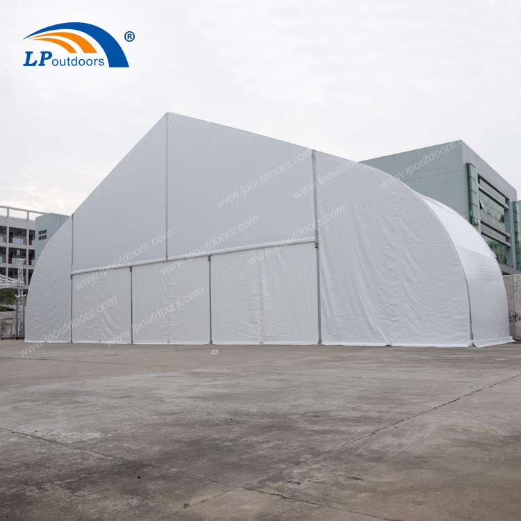 Curved Sports Facility Fabric Structure Badminton Court Tent