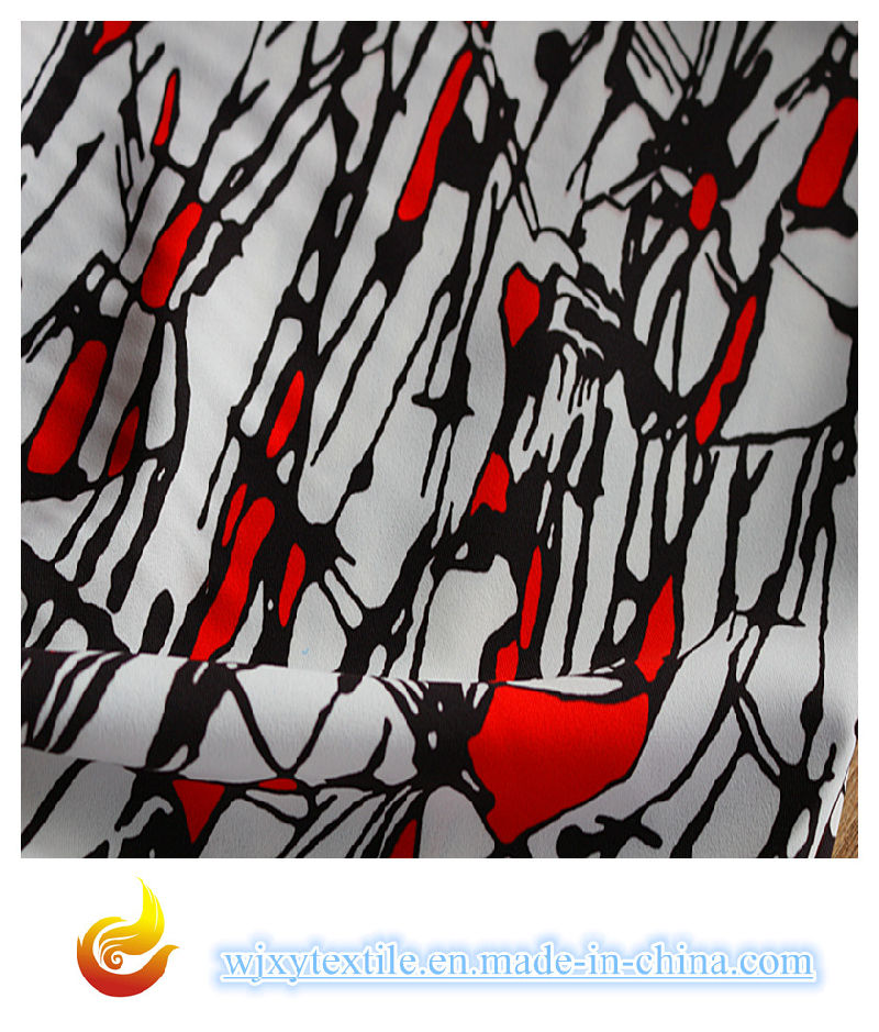 Printed Polyester Fabric for Womens' Dress (XY-P20150032S-2))