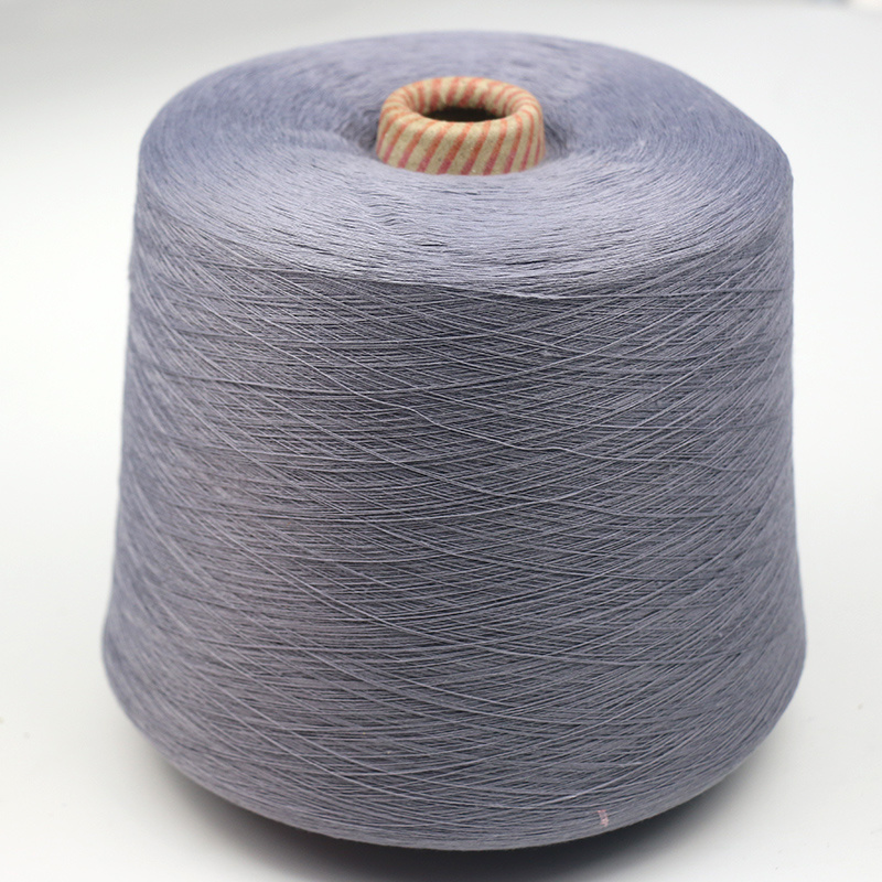 Dyed Spun Polyester Yarn for 100 Spun Polyester Fabric 20s Blue Polyester Spun Yarn