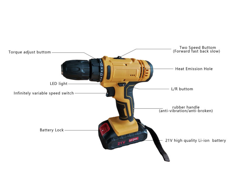 12V Cordless Power Drill Electric Drill Power Tool Electric Power Drill