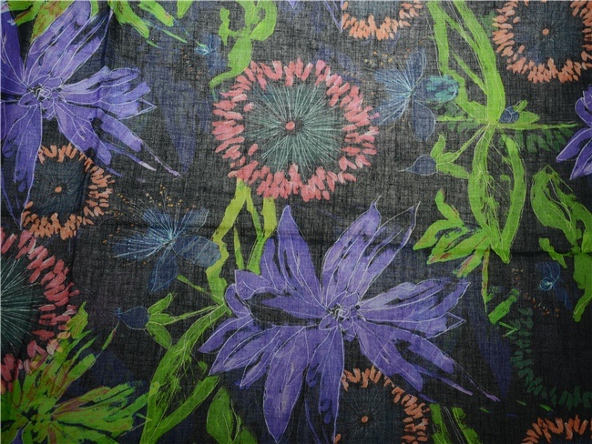 Good Quality Cotton and Ramie Material Printed Fabric (DSC-4172)