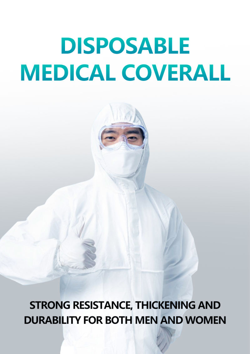 Factory Hot Sell White Microporous Laminated Non-Woven Fabric Protective Suit