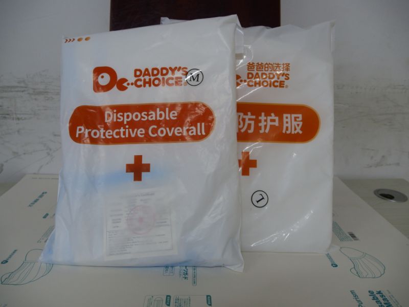 Disposable Protective Waterproof and Breathable SMS Non-Woven Fabric Protective Coverall PPE