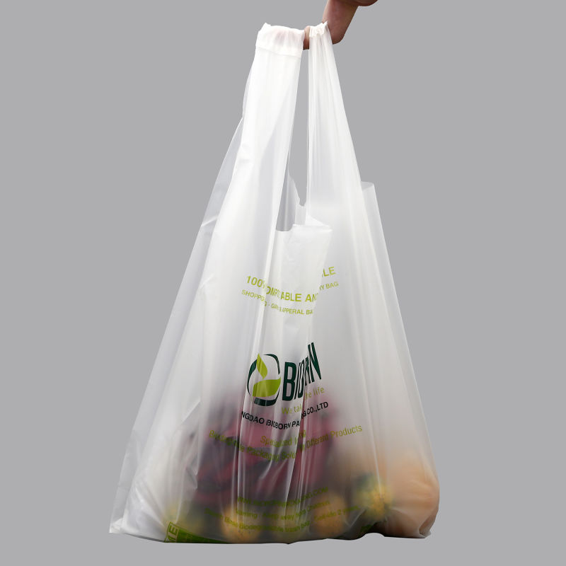 Sacs Et Compostables/De Courses, Biodegradable and Compostable Shopping Bags/Food Bags/Fresh Produce Bags/ Food Service Bags/ to-Go Bags/ T-Shirt Bags/Biobags