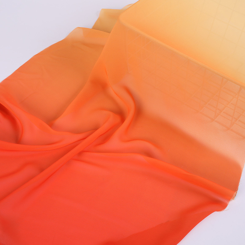 100% Polyester Gradient Color Pattern 30d Digital Printing Chiffon Fabric