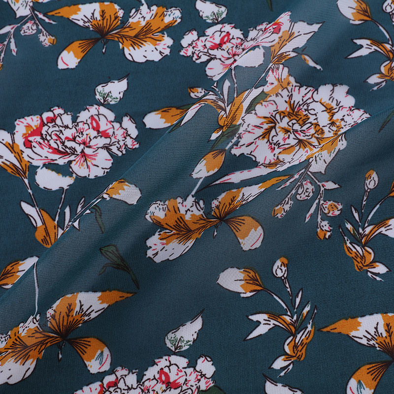 China Home Textile Chiffon Printed Fabric