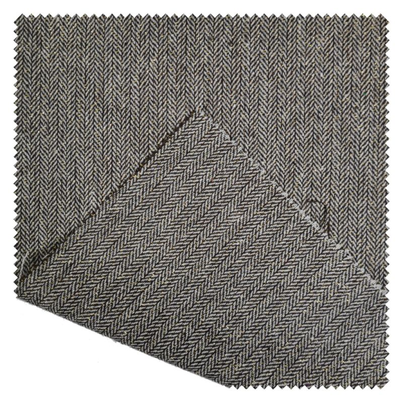 Mj-Wf035D036, Recycle Wool, Woolen Fabric, Herringbone Pattern, with Lurex, Suitable for Coat, Skirt, Short Pant