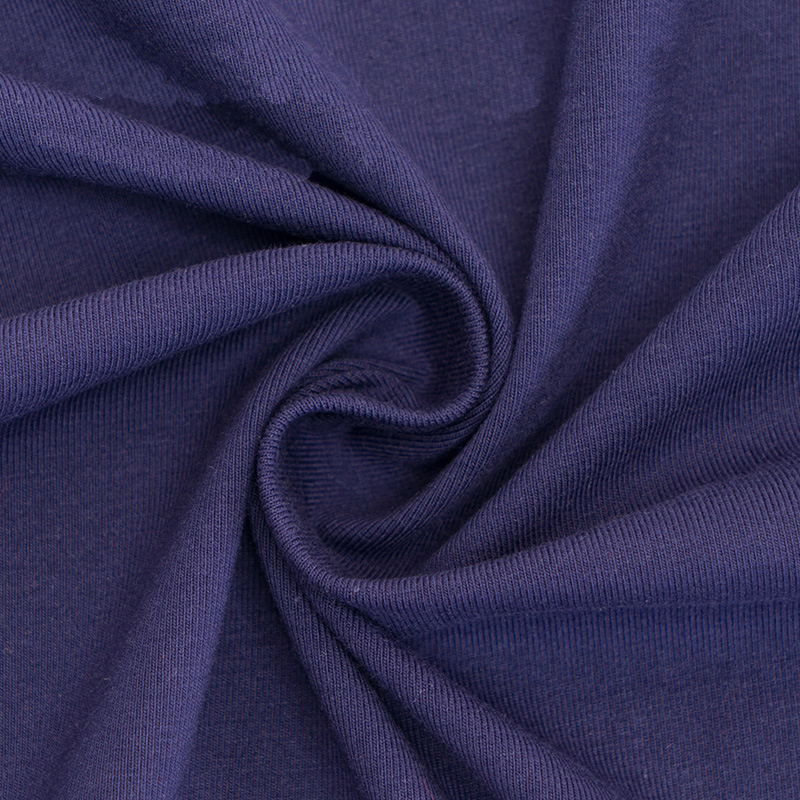 Low MOQ Knitted 100% Cotton Lycra Single Jersey Fabric Tela De Algodon