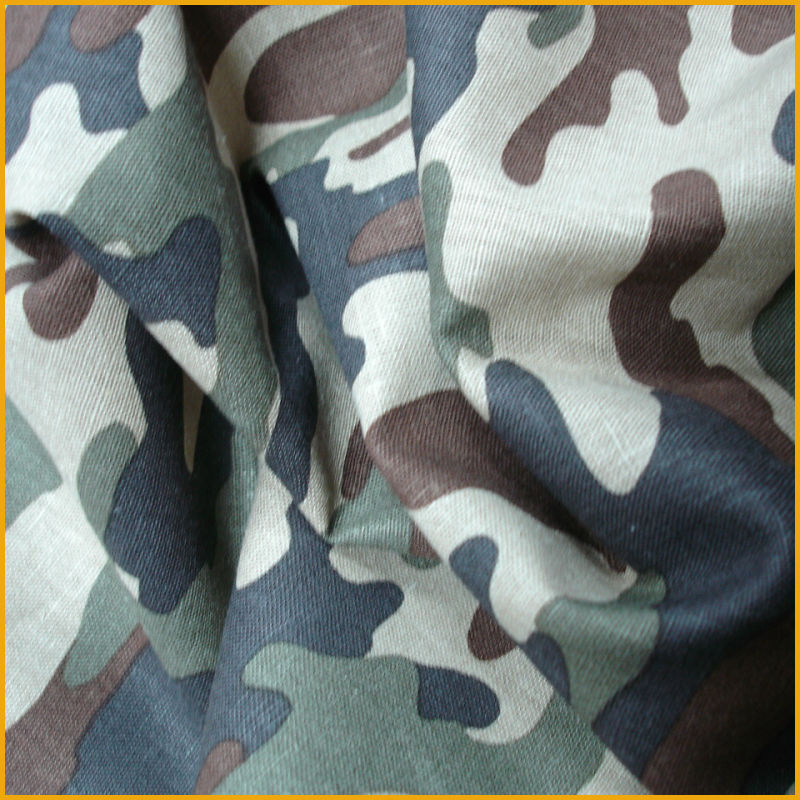 Blended Linen/Rayon Camel Flash Active Printing Fabric