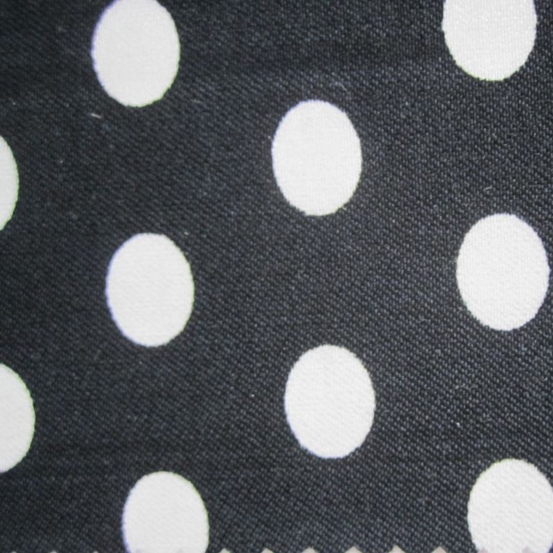White Color Dots High Spandex Rayon Nylon Pants Fabric
