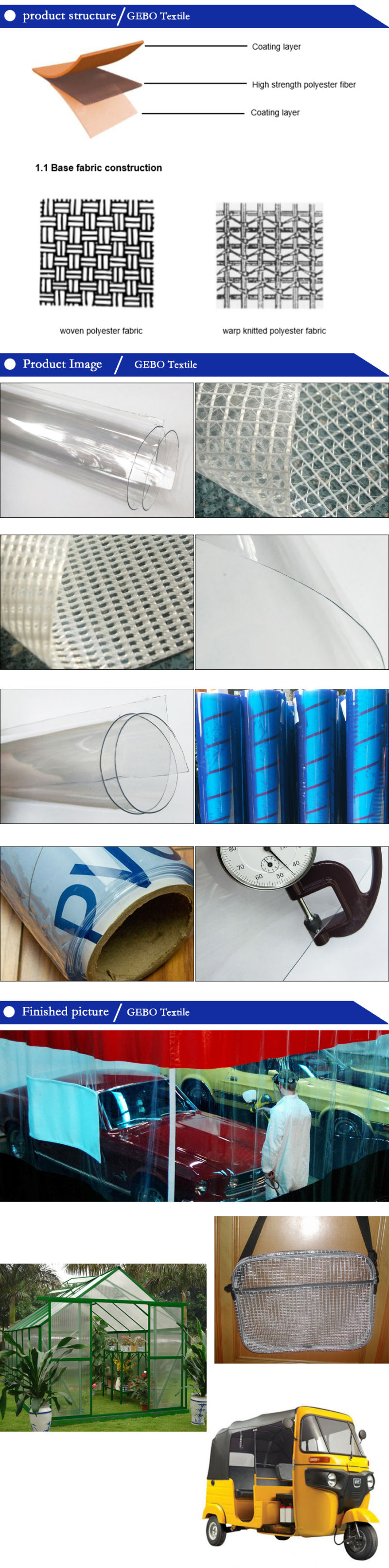 up to 2.40m PVC Transparent Film Fireproof Fabric Anti-Sound Fabric Clear Vinyl Fabric