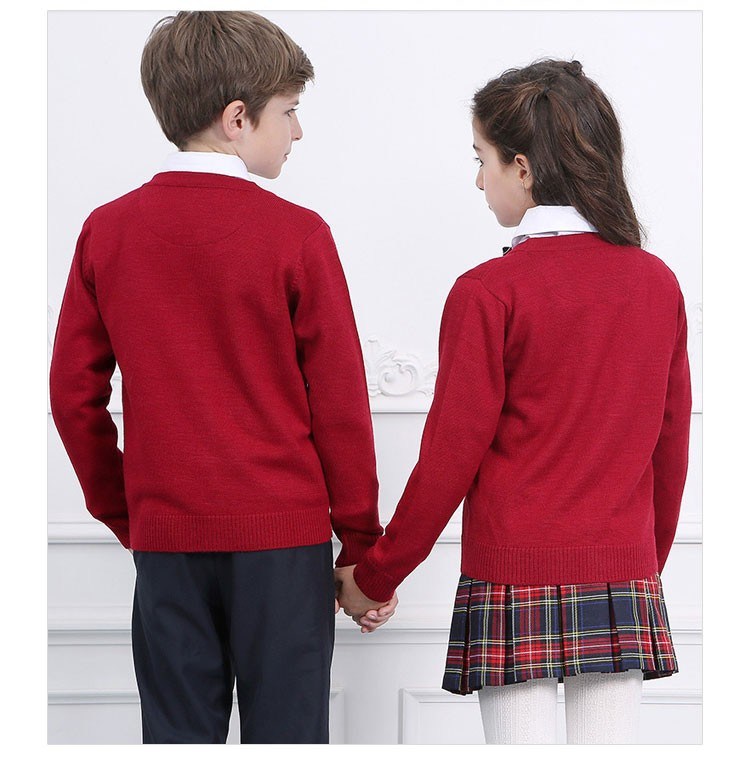 V-Neck Uniform Pullover Sweater/School Uniform Knitted Cardigan Sweater