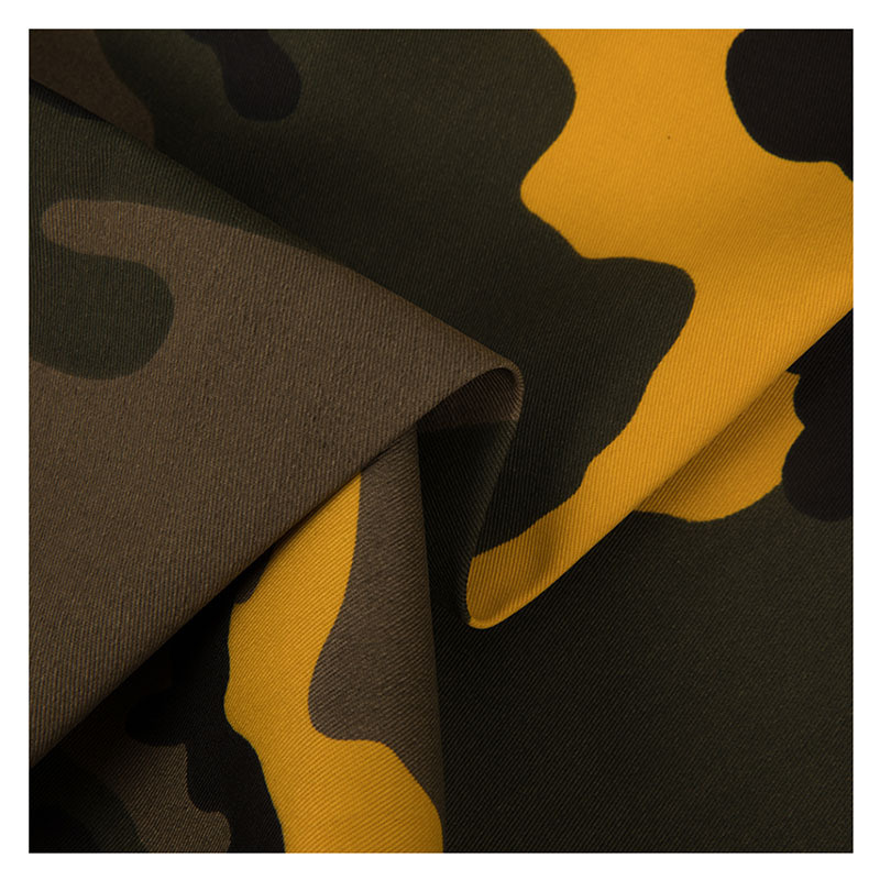 Yellow Camouflage Polyester Cotton Twill Military Fabric
