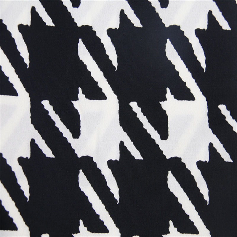 Plaid Printed Viscose / Rayon Rich Crepe Fabric