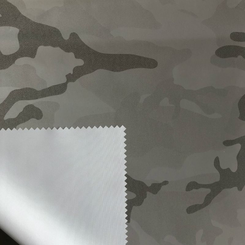 61d Polyester Plain Weave Printed Fabric to Reflect Light, Reflective Fabric