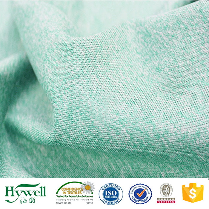 Polyester Spandex Melange Stretch Jersey Knit Fabric