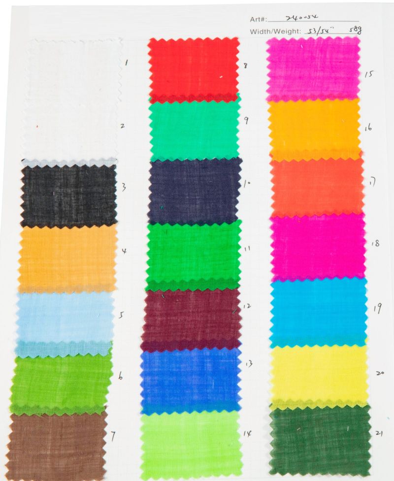 Stock Textile 100 Ramie Poplin Dyed Fabric for Garment Fabric