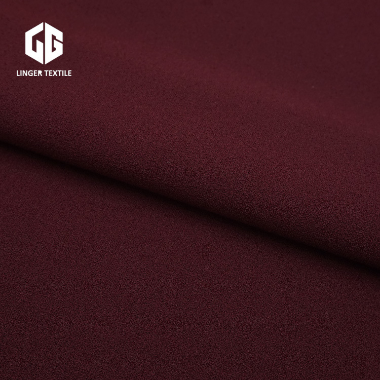 2019 New Polyester Spandex Knit Crepe Fabric for Dress Fabric