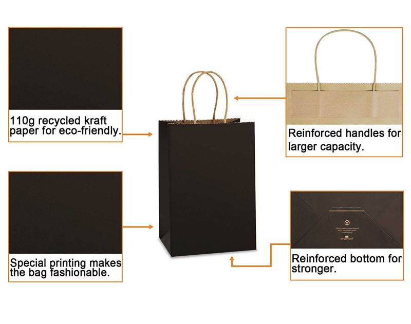 Kraft Paper Bags, Shopping Bag, Kraft Bags with Handles