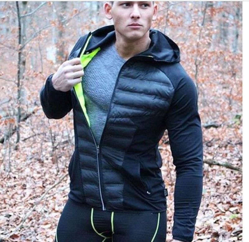 Workout Clothes Winter Jacket Sportswear Gym Fitness Men Down Coat Business Jacket Casual Coat Top Garment Men Clothing Business Apparel Garment Sportswear