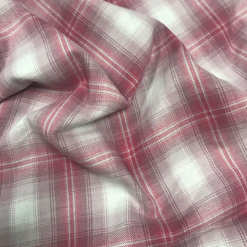 Yarn Dyed Red Check Cotton Fabric Garment Fabric