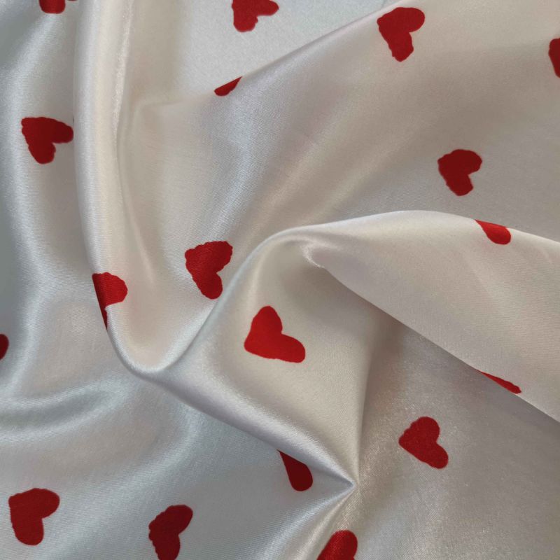 Durable Polyester Spandex Satin Printed Fabric