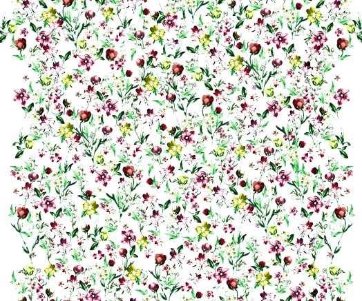 Print Pattern 60s Rayon Viscose Cotton Printed Floral Dress Fabric